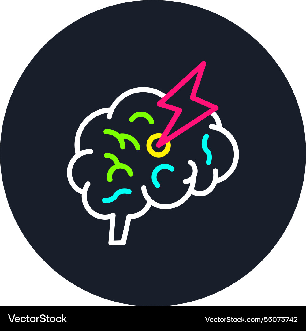 Stroke line multi color icon Vector Image
