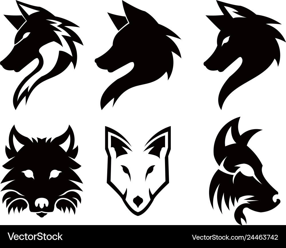 Wolf bolt emblem Vector Image