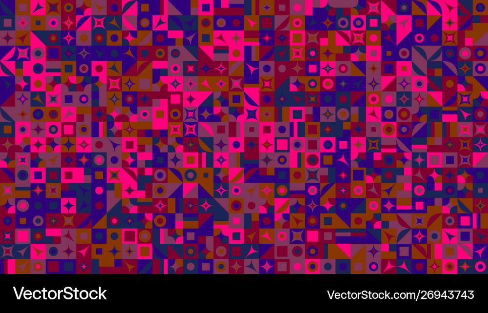 Abstract colorful chaotic geometrical pattern Vector Image