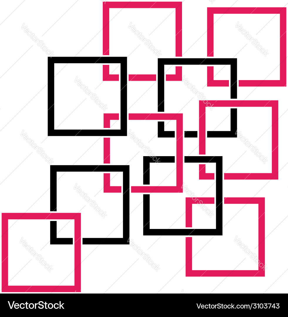 Abstract composition with squares vector image