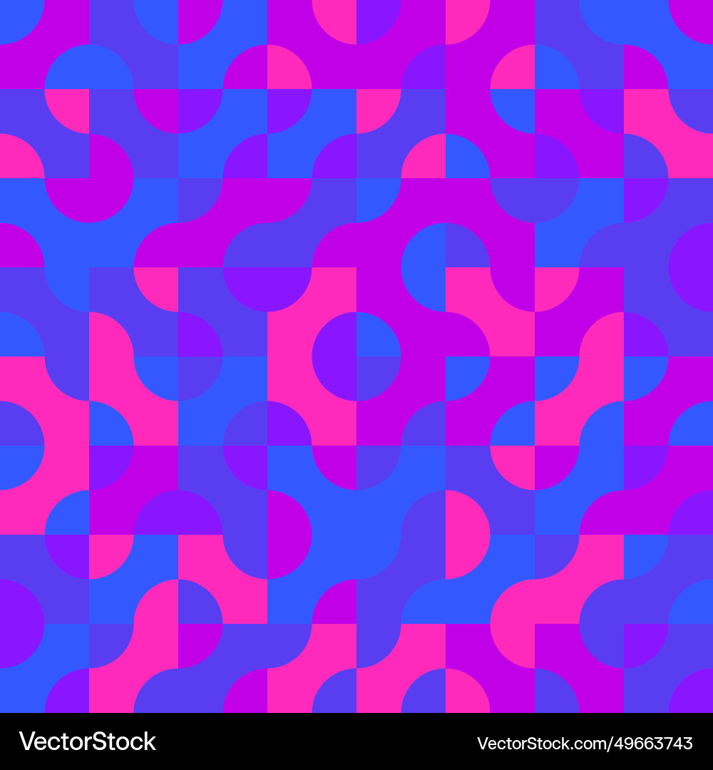 Abstract seamless geometric retro pattern vector image