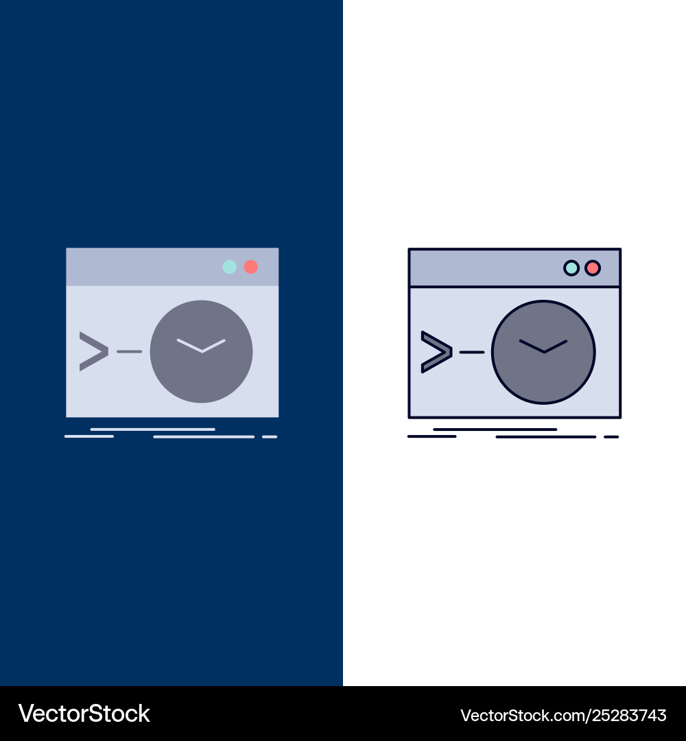 Admin command root software terminal flat color Admin command root software terminal flat color Vector Image