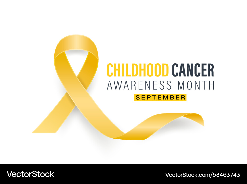 Childhood cancer awareness month banner september Childhood cancer awareness month banner september Vector Image