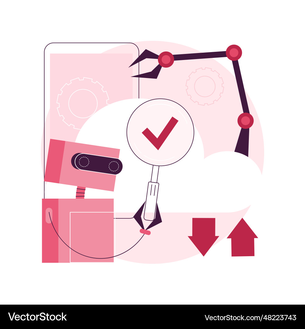 Cloud robotics abstract concept Cloud robotics abstract concept vector image