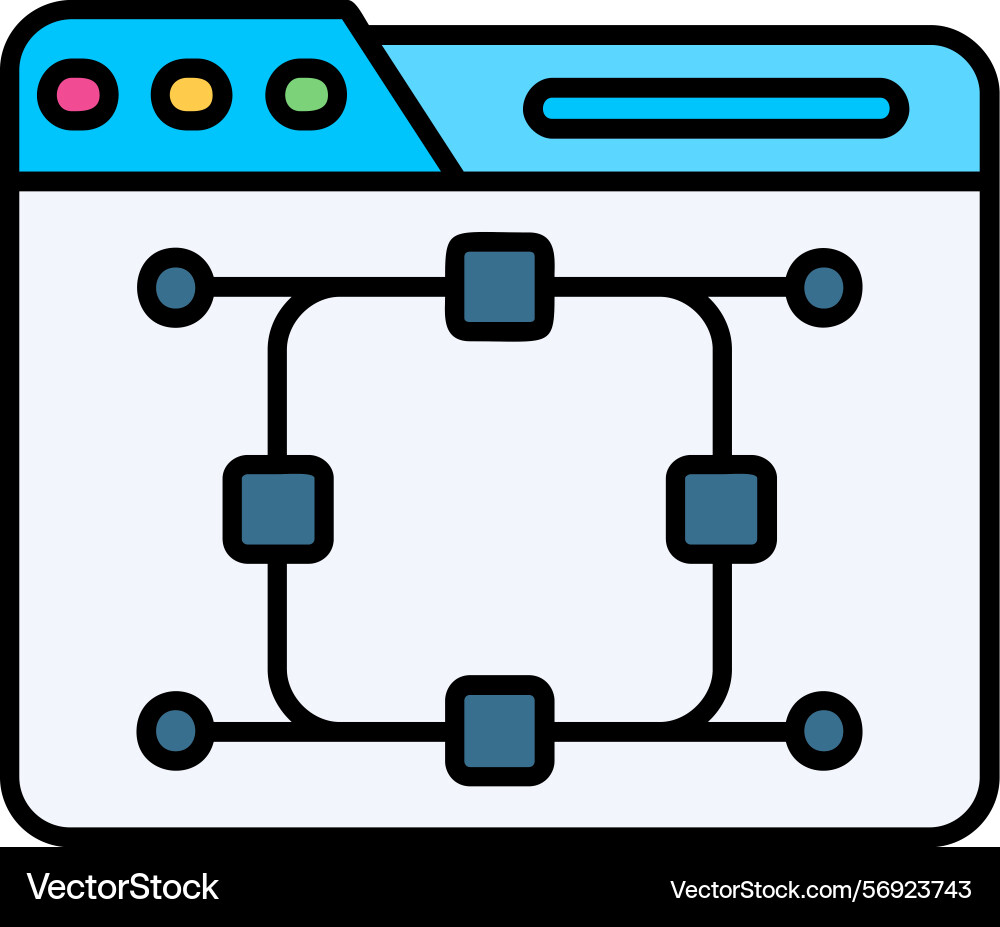 Curve icon design Vector Image