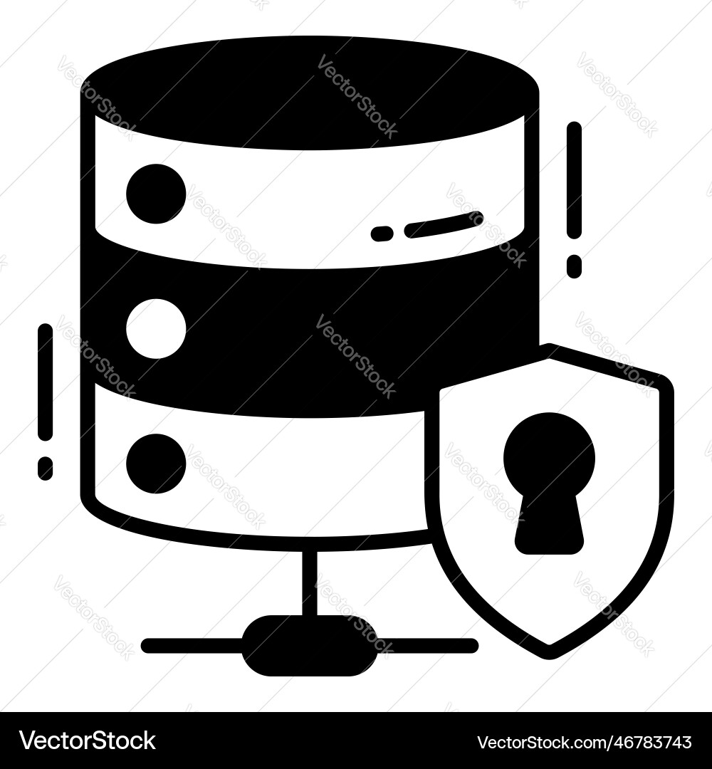 Database protection and security icons set cyber Vector Image