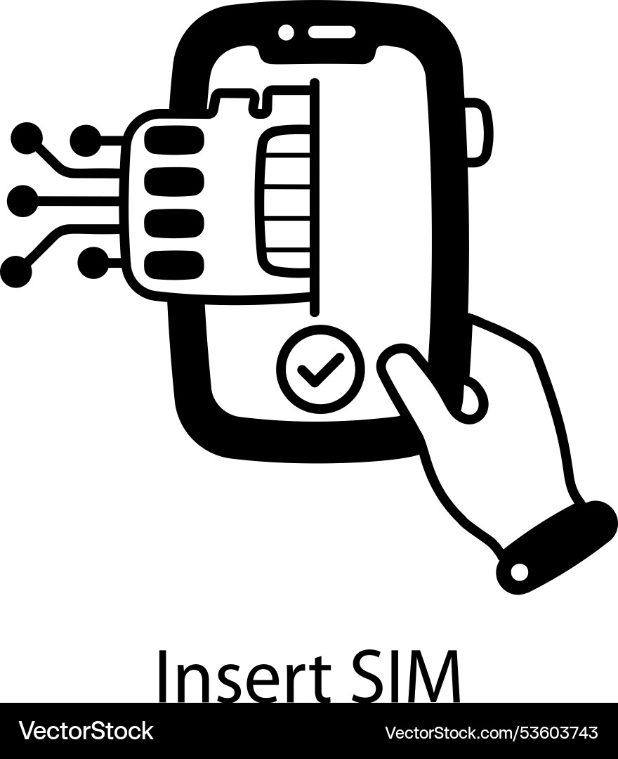 Insert sim Vector Image