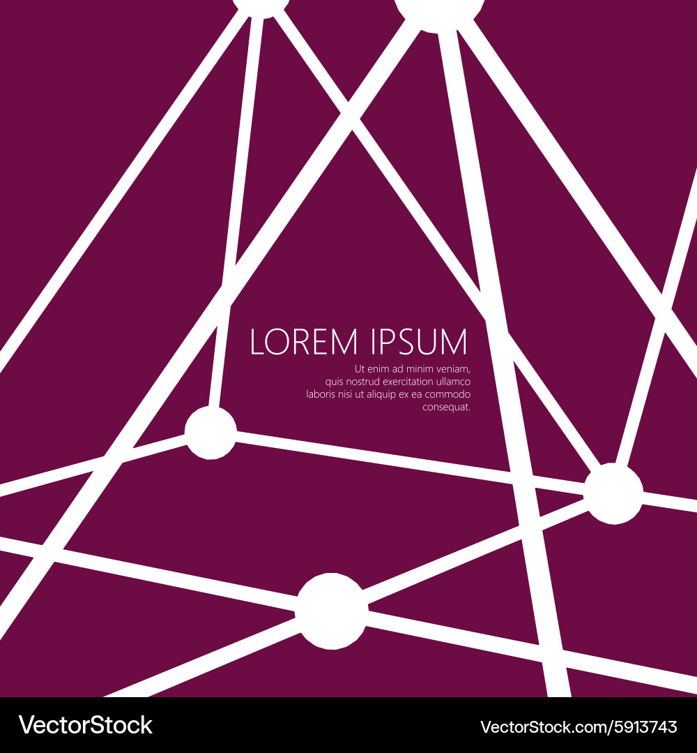 Mesh polygonal background scope of lines and dots Vector Image