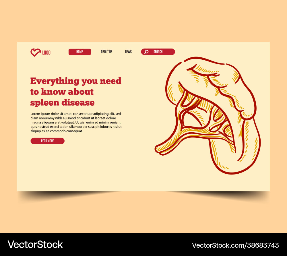 Minimal with landing page web template vector image