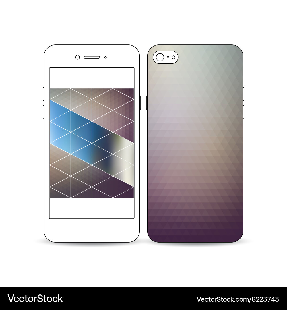 Mobile smartphone with an example of the screen Vector Image