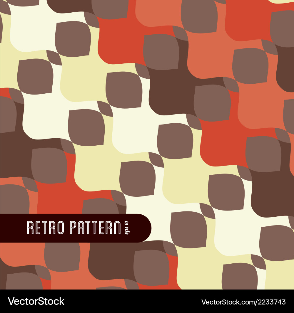 Pattern design over retro background Vector Image