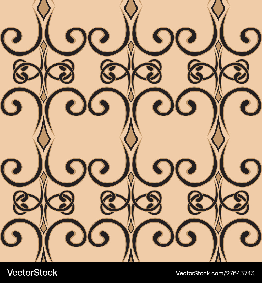 Seamless swirl pattern in simple style endless Seamless swirl pattern in simple style endless vector image