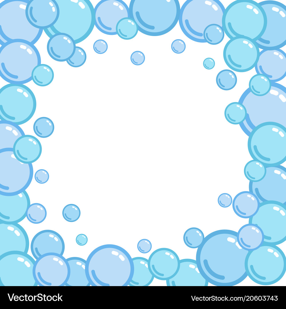Soap Bubble Frame - Text Overlay Vector Image