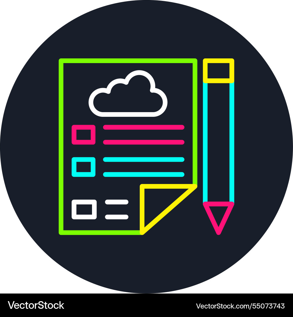 Testing line multi color icon vector image