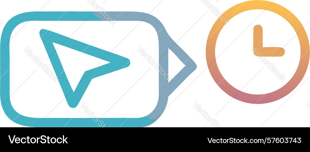 Timed delivery icon design generative ai vector image