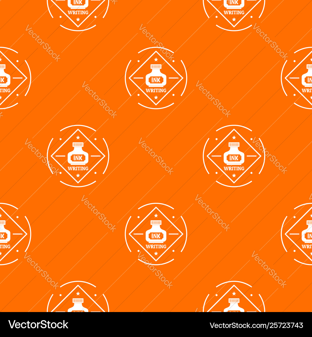 Writing ink pattern orange Writing ink pattern orange vector image