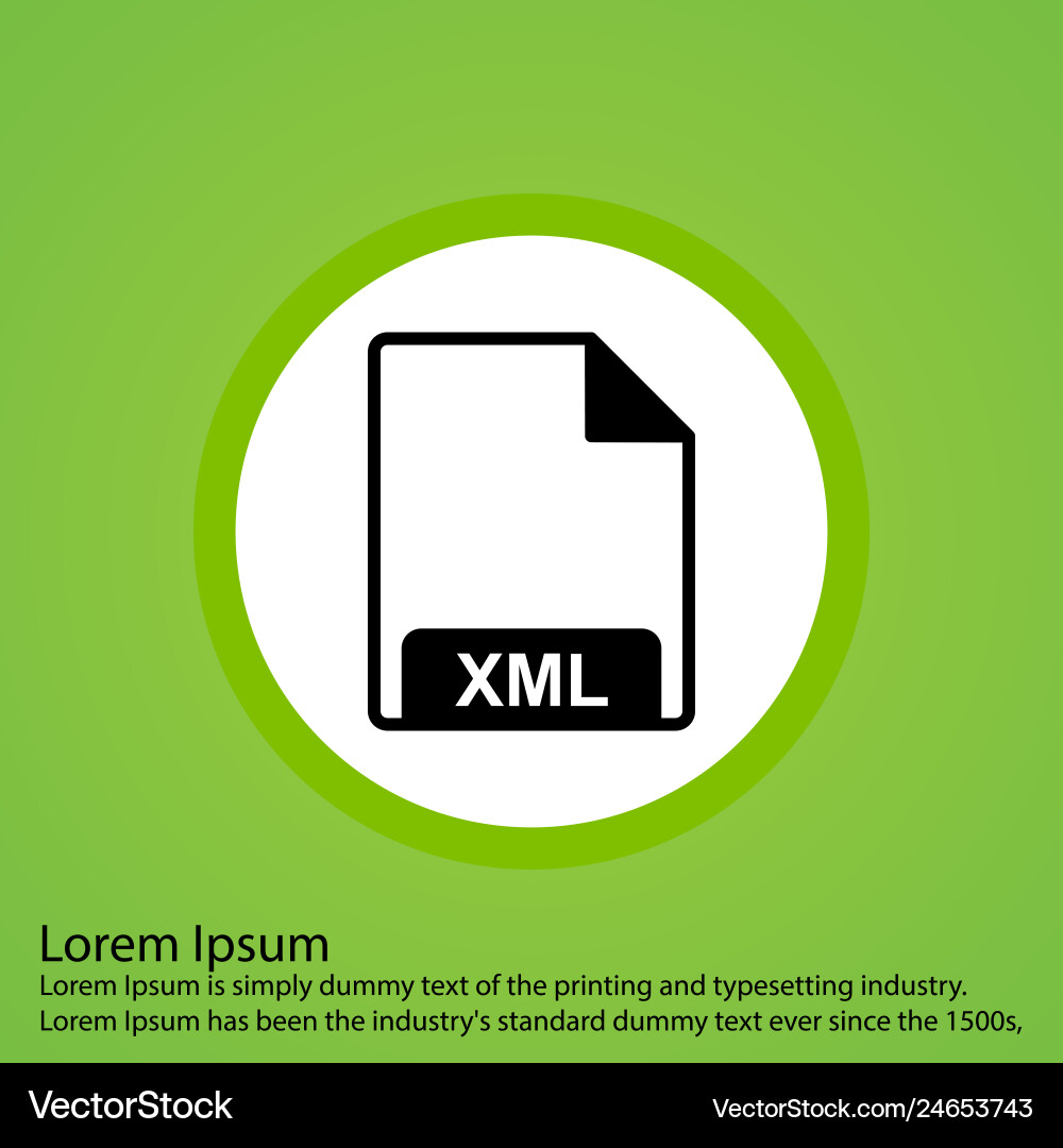 Xml icon vector image