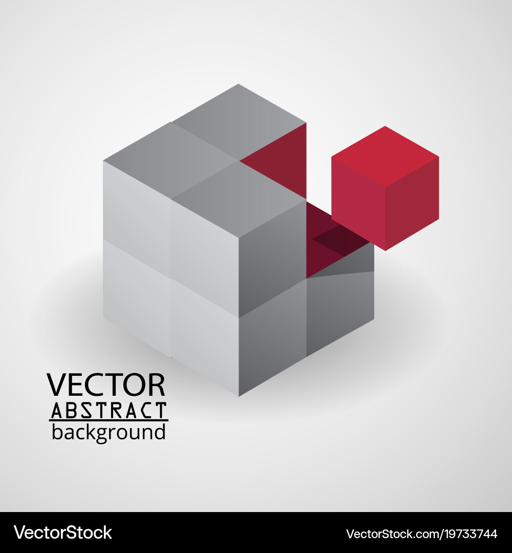 Abstract geometry cube Vector Image