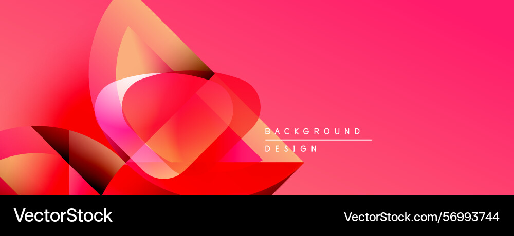 Abstract red design dynamic shapes overlap Vector Image