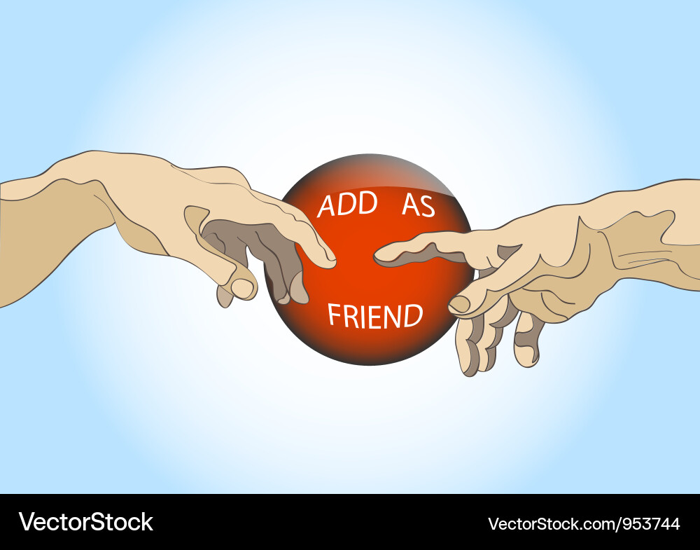 Add as friend Vector Image