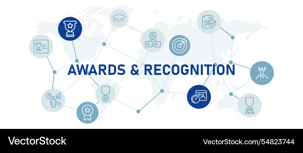 Awards and recognition web header Awards and recognition web header vector image