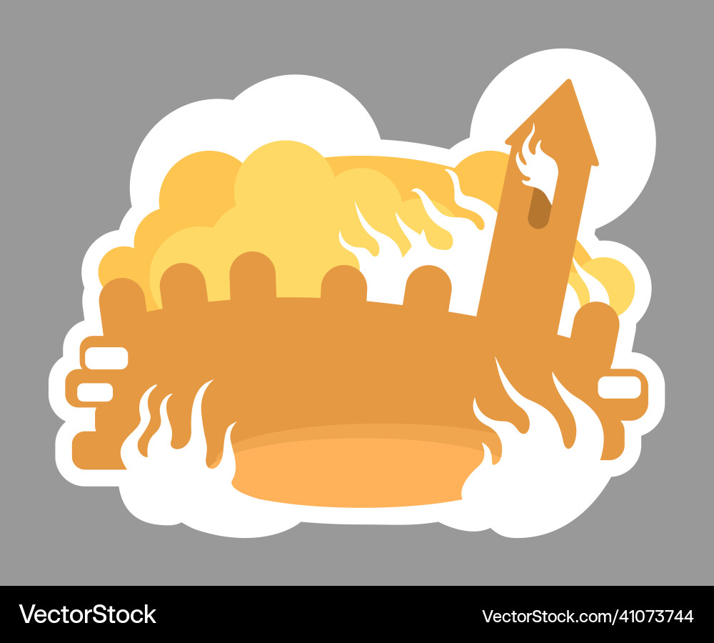 Burning mittelalterliche Stadt 2d Web-Banner-Poster Burning mittelalterliche Stadt 2d Web-Banner-Poster vektorbild