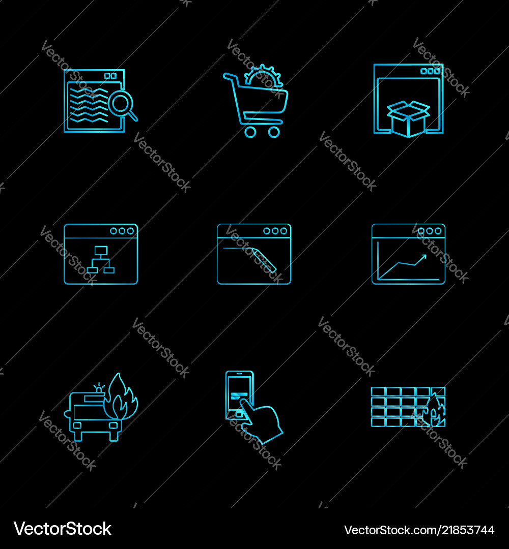 Cart Dropbox Fenster ui Layout Web-Benutzer vektorbild