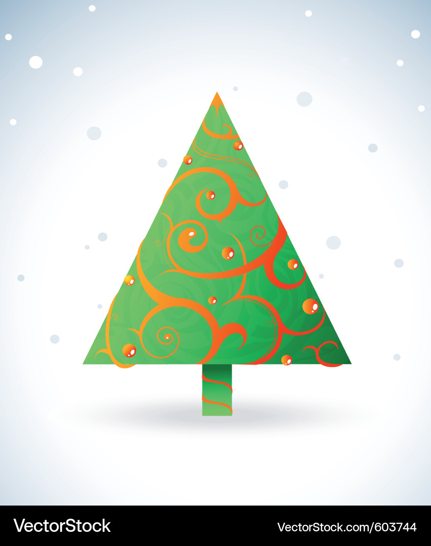 Christmas Tree Pattern Vector Image
