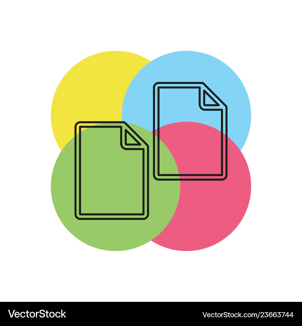 Copy or duplicate document icon Vector Image