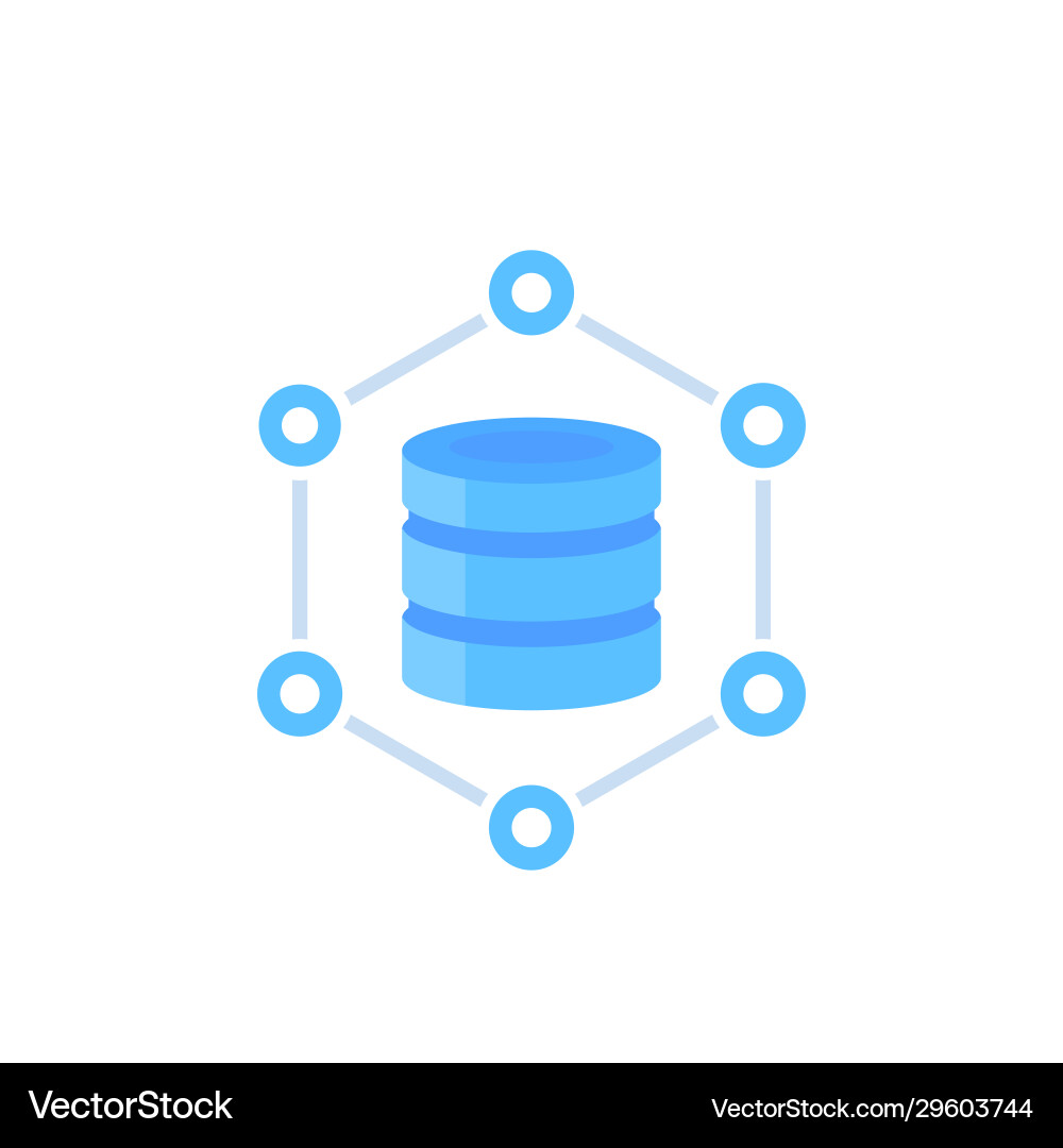 Data Storage and Database Concepts vector image