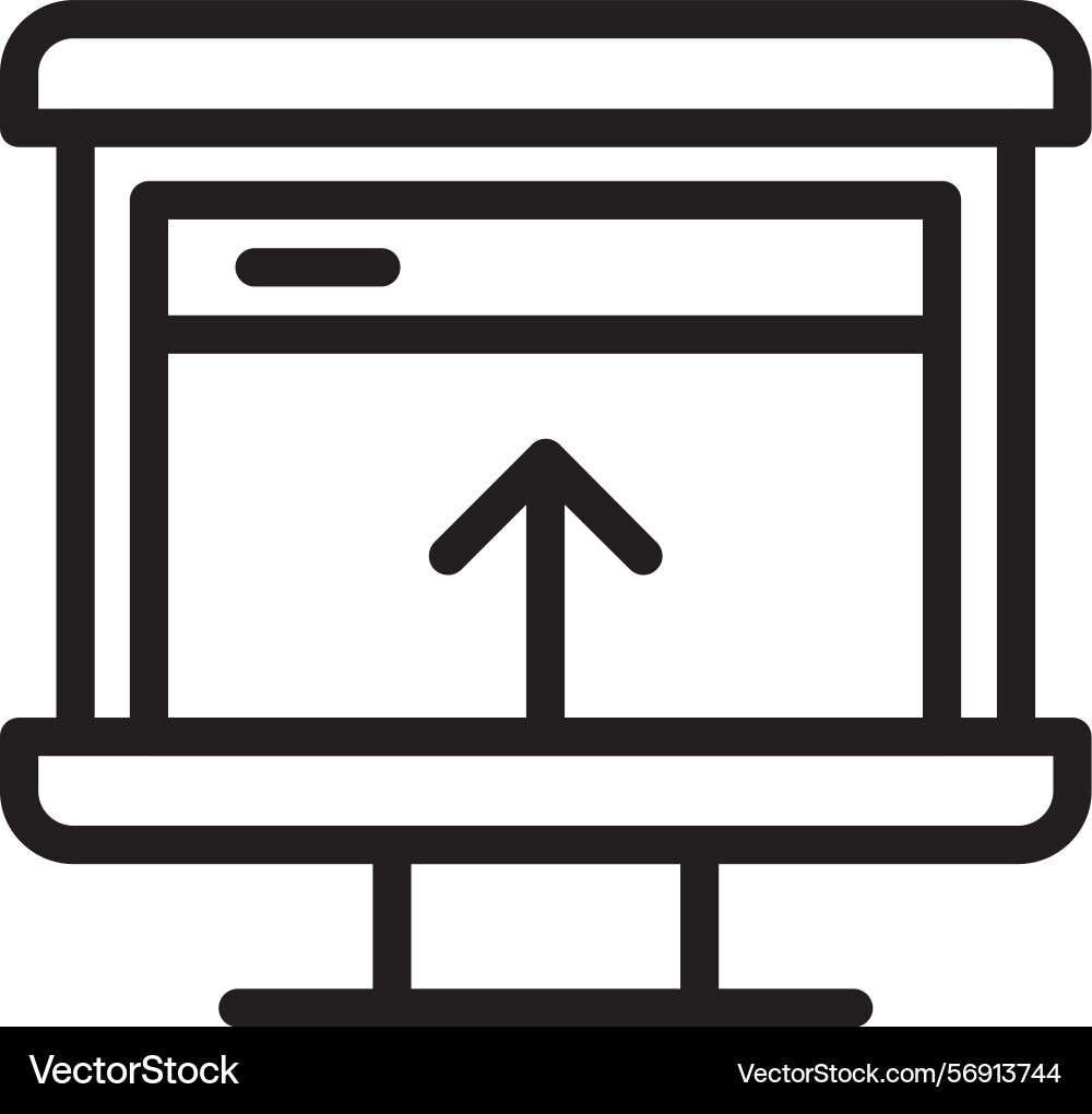 Header linear style icon design vector image
