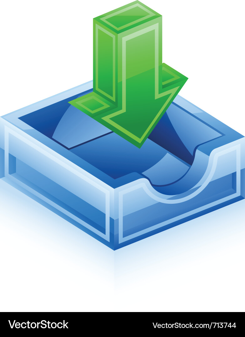 Inbox Arrow Icon Vector Image