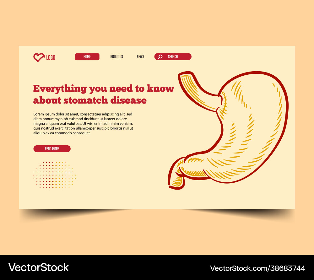 Minimal with landing page web template vector image