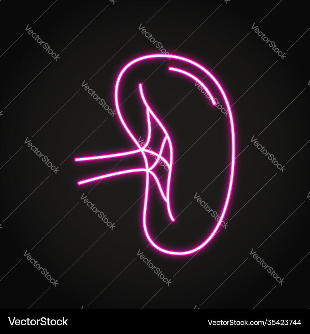 Neon human spleen icon in line style Neon human spleen icon in line style vector image