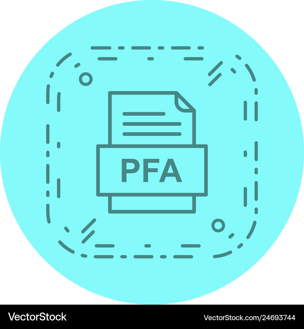 Pfa file document icon Vector Image