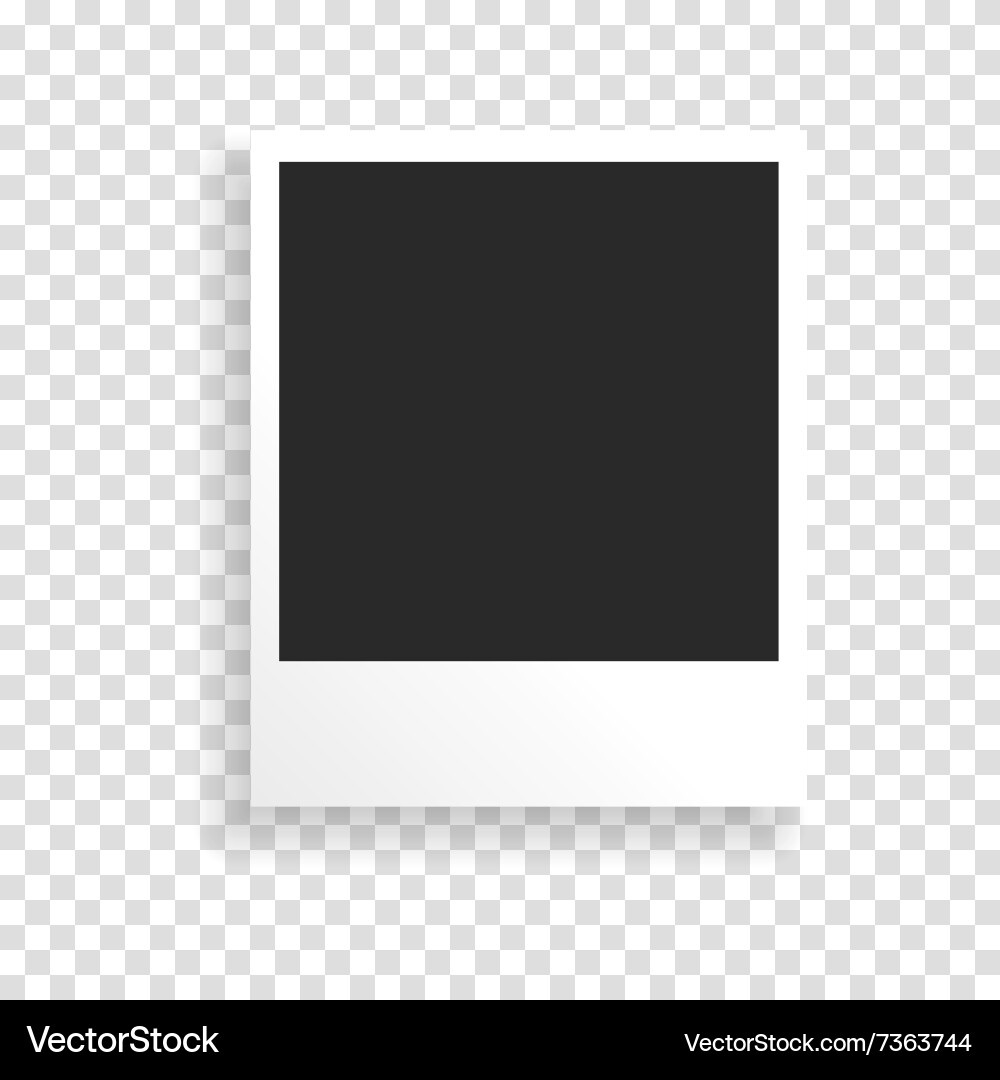 Polaroid Photo Frame on Transparent Background vector image