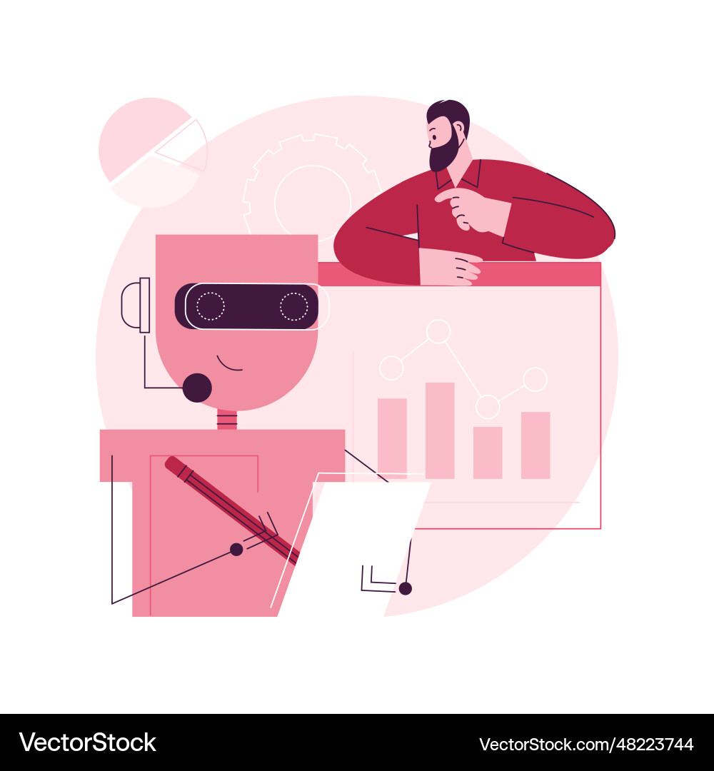 Robotic process automation abstract concept Robotic process automation abstract concept vector image