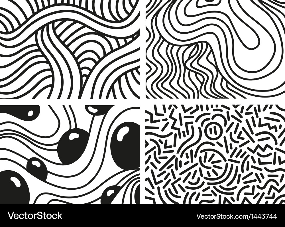 Seamless patterns with lines vector image