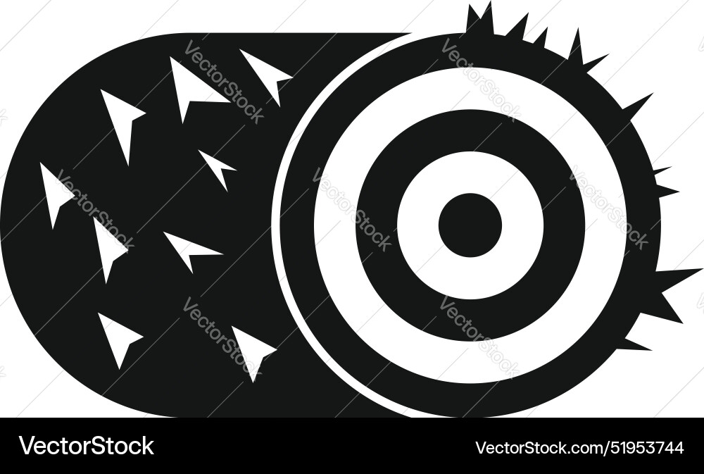 Spiky target transforming into multiple arrows Spiky target transforming into multiple arrows vector image