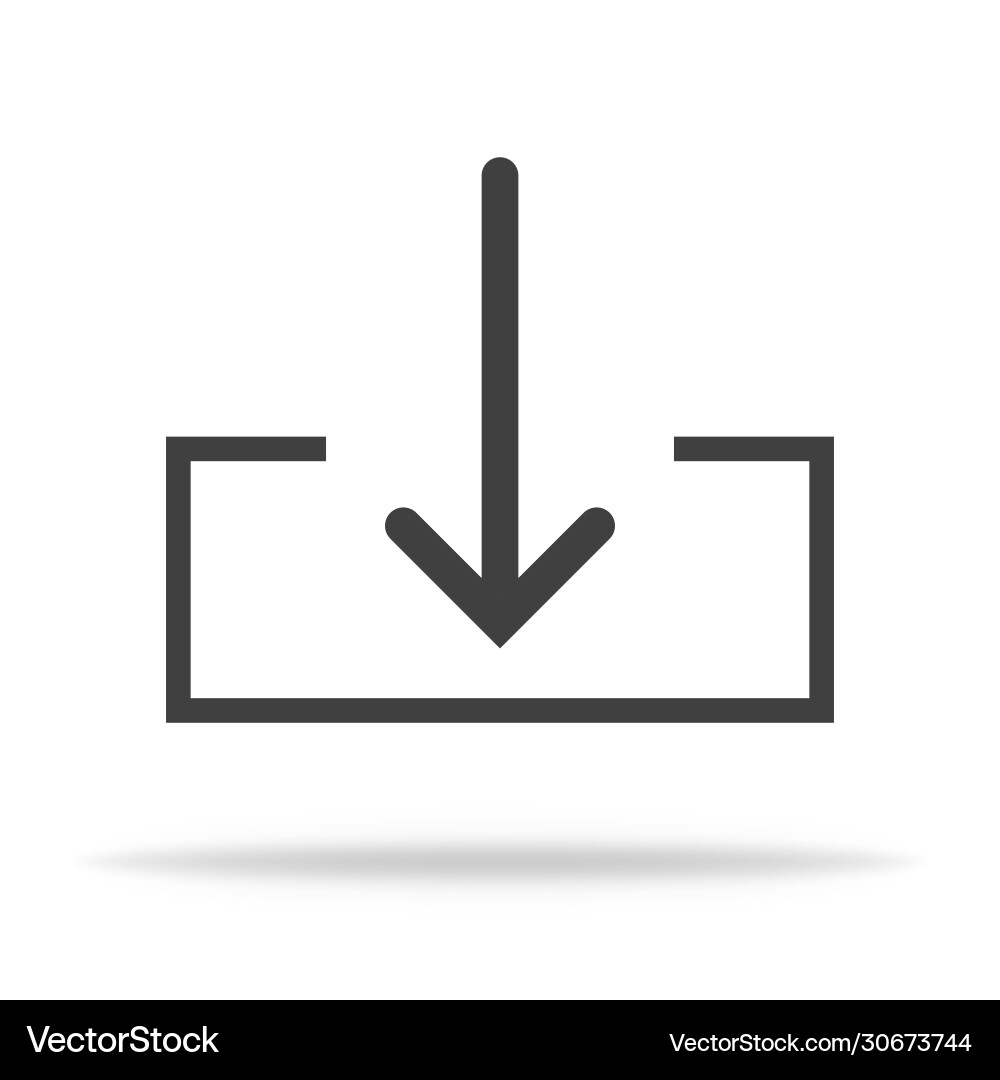 Upload and download arrow icon pointer for link vector image