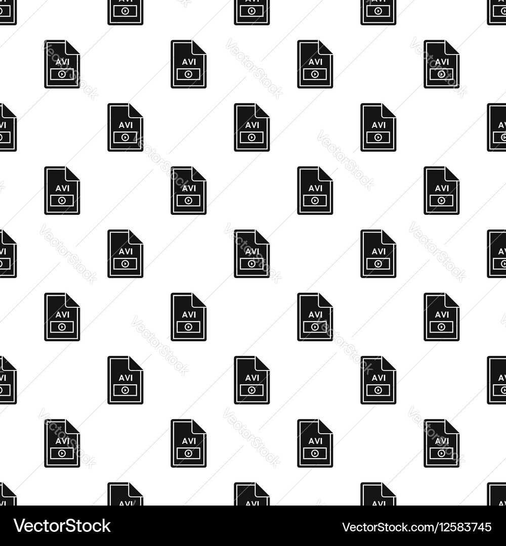 Avi file pattern simple style vector image