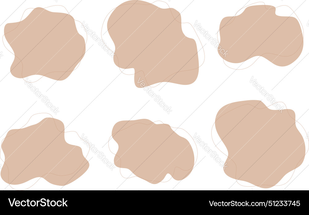 Blobs fluid liquid shapes symbol visual set Vector Image