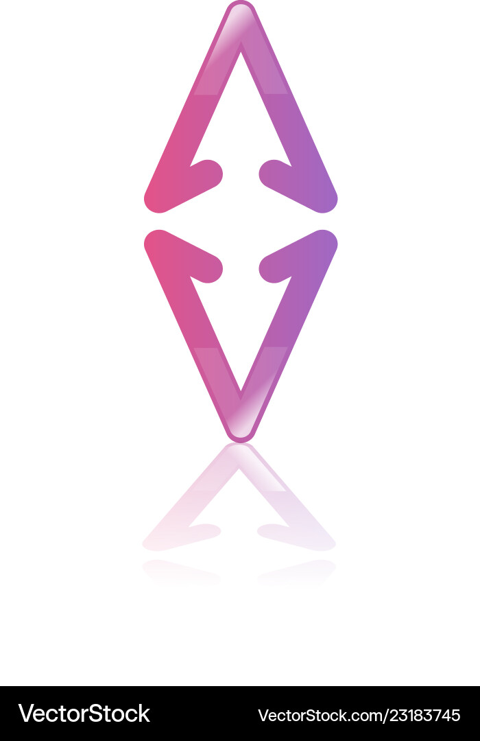 Design logo icon template triangles up and down Vector Image