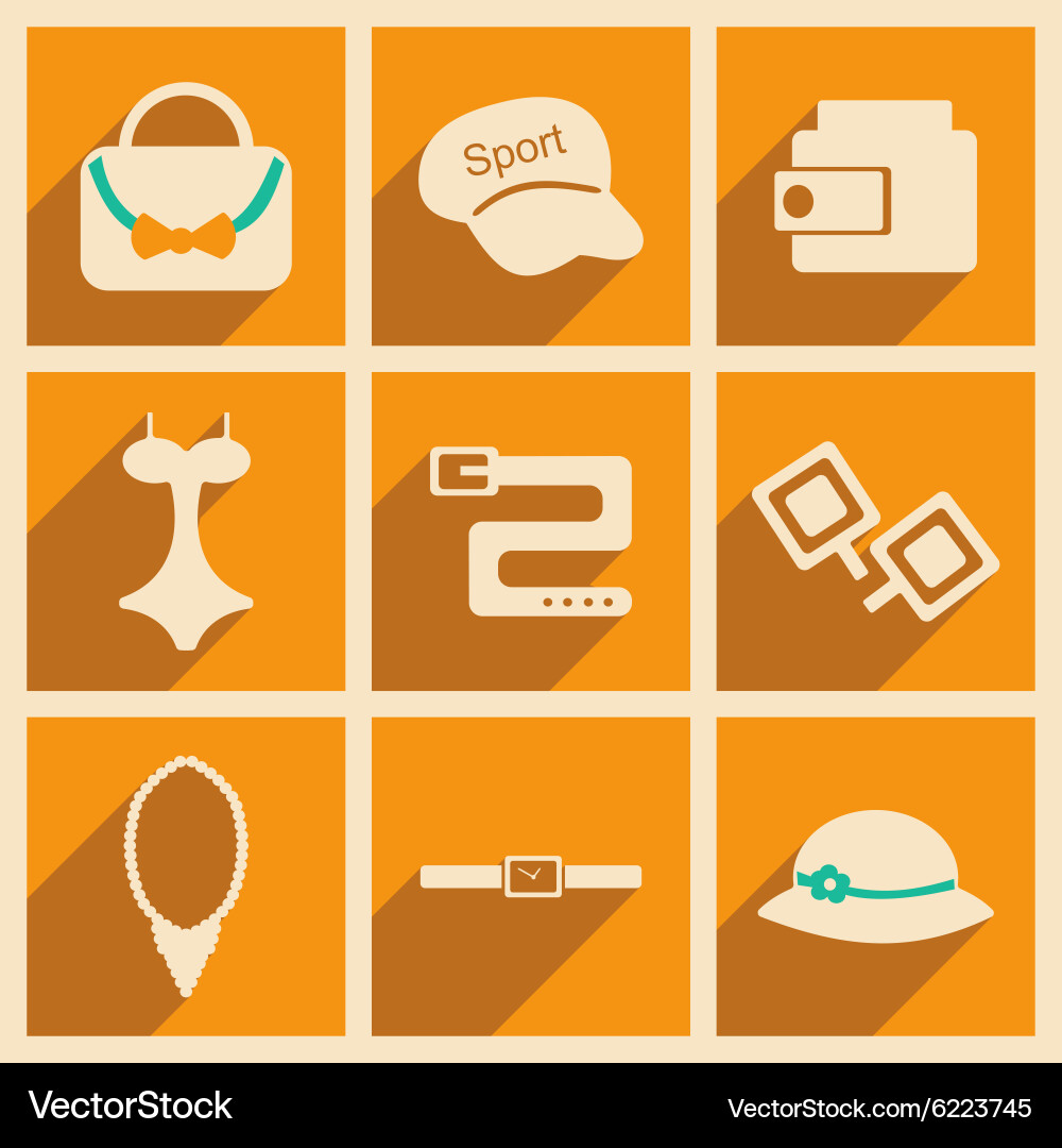 Flat with shadow concept and mobile application Vector Image