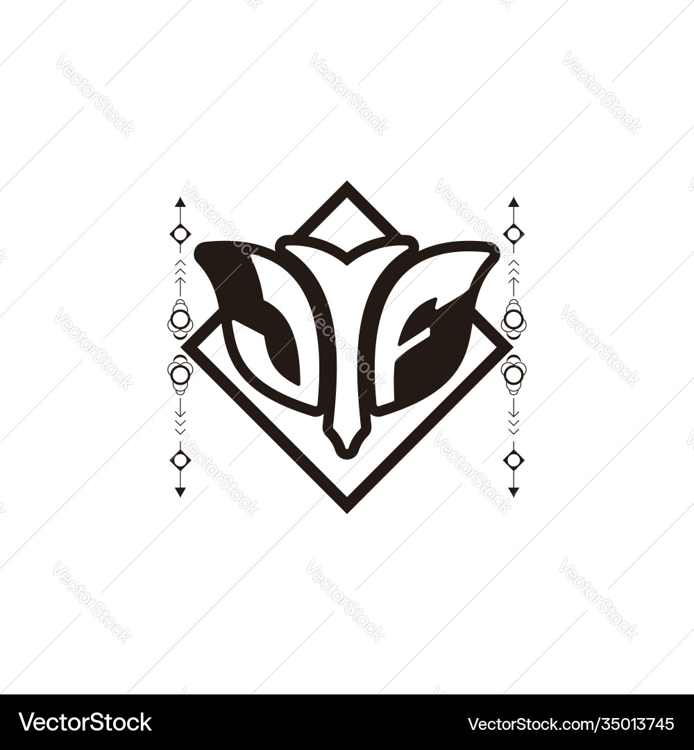 Initial letter j f bow and arrow white black Vector Image