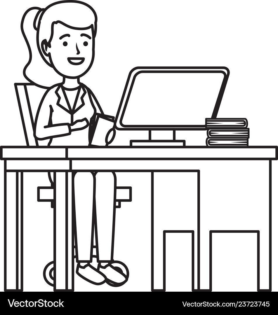Junge Zahnarzt weiblich im Büro Junge Zahnarzt weiblich im Büro vektorbild