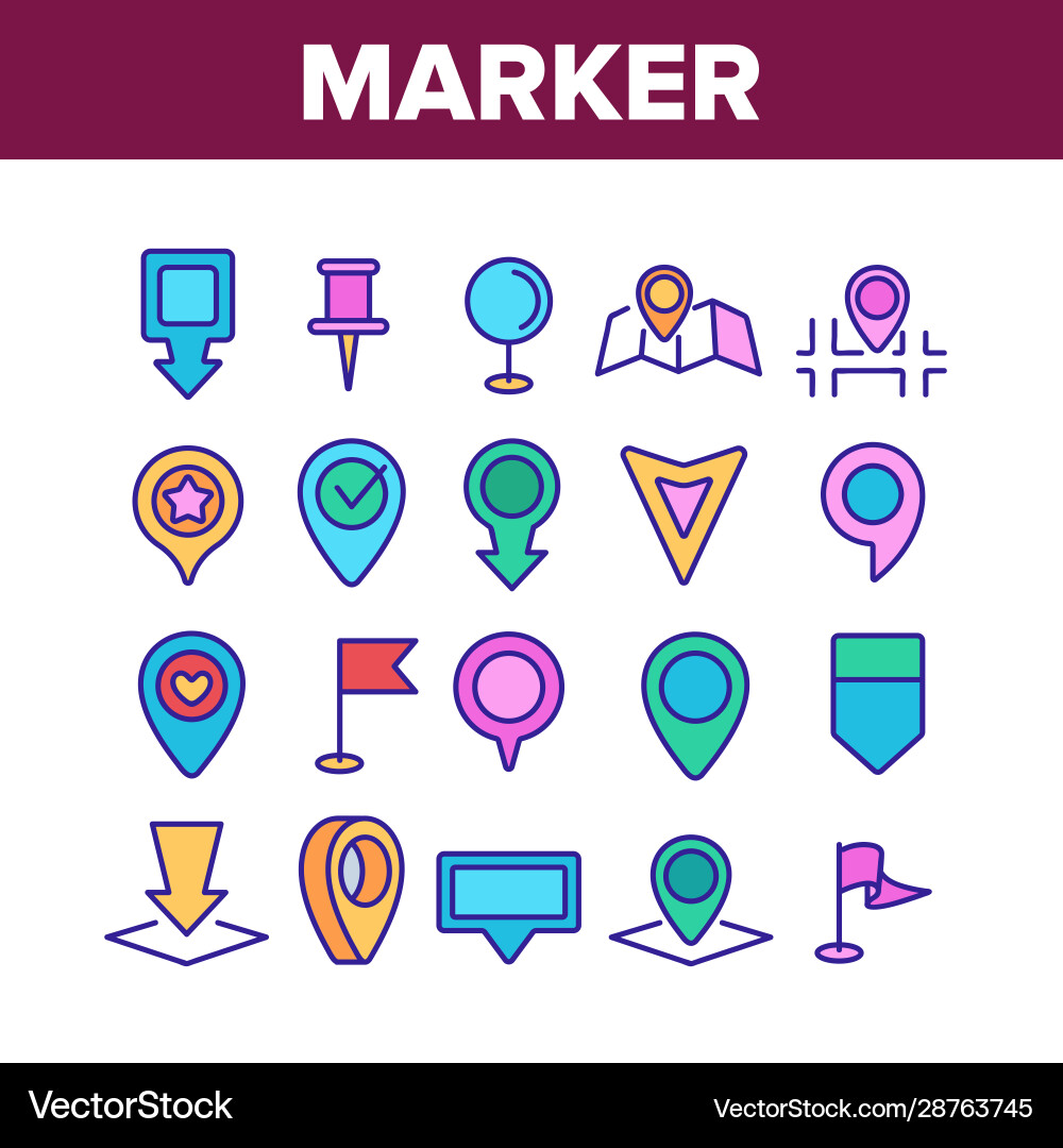 Marker Zeiger gps Kartensammlung Symbole Set Marker Zeiger gps Kartensammlung Symbole Set vektorbild
