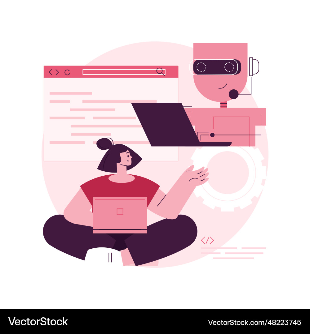 Open automation architecture abstract concept Open automation architecture abstract concept vector image