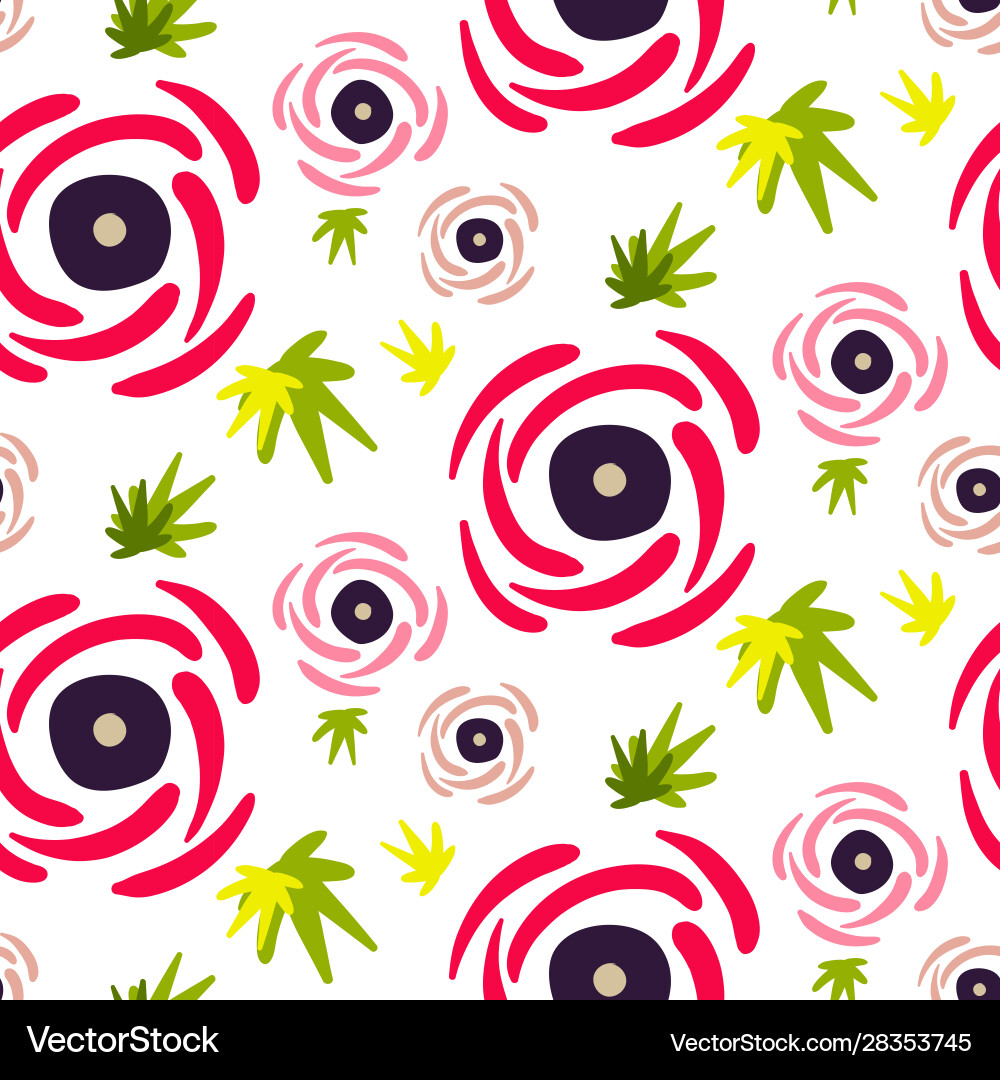 Pink peony seamless pattern floral design Pink peony seamless pattern floral design vector image