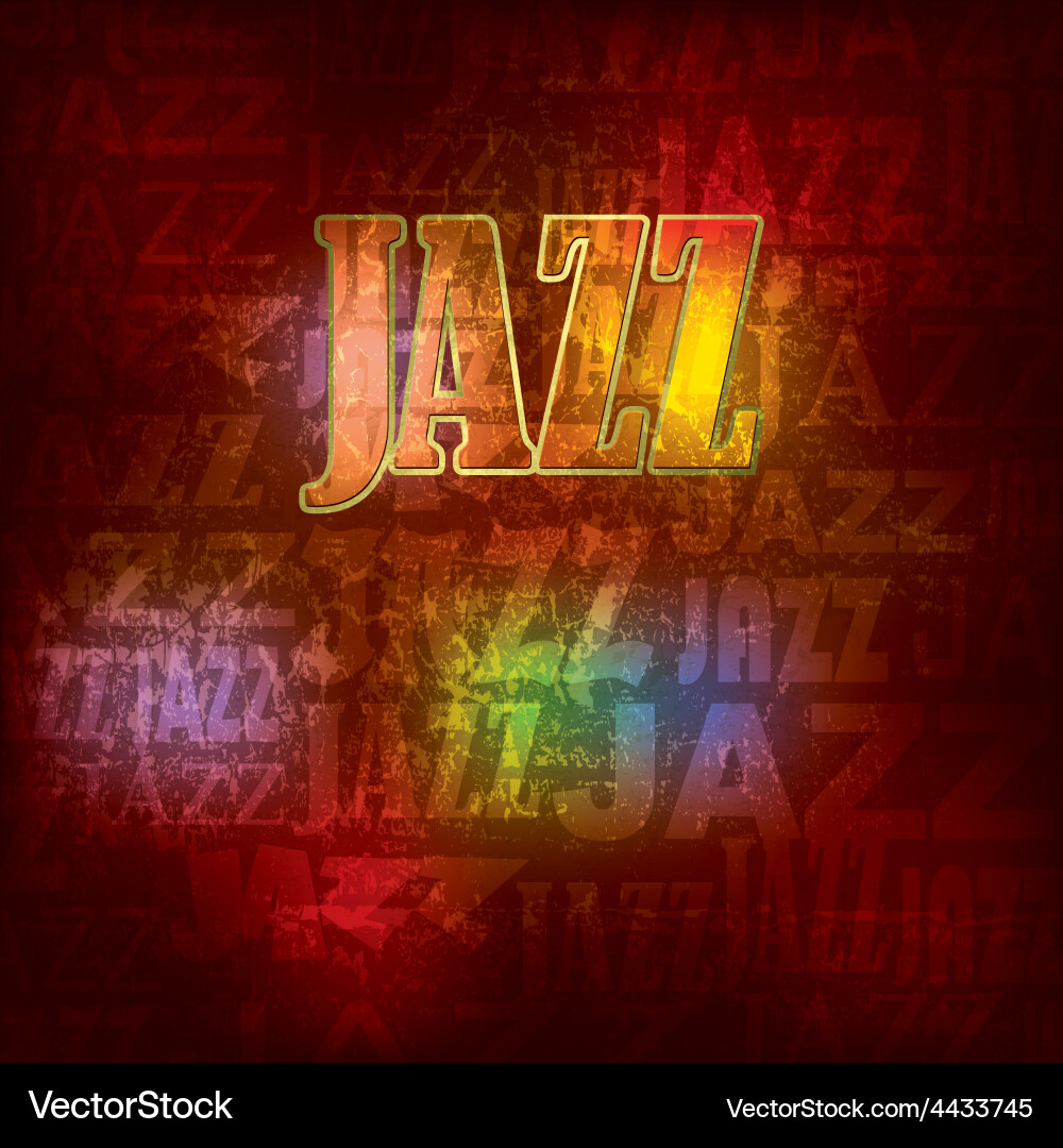 Red Jazz Background with Text vector image
